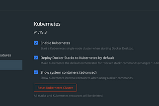 設定Kubernetes在Docker Desktop