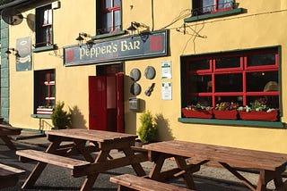 Pepper’s Bar & Restaurant In The Quaint Town Of Feakle, East Clare, Ireland..
