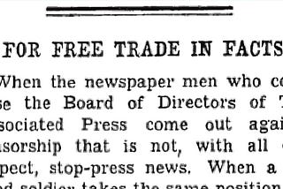 NYT  1950: For Free Trade in Facts