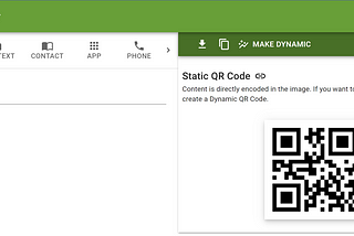 Generate a QR code