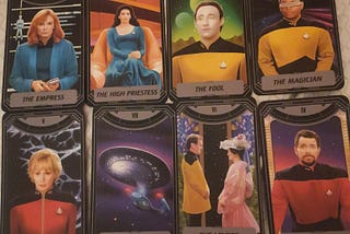 Star Trek themed major arcana tarot cards.