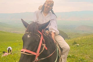 Horse-Riding in a Kyrgyz Mountain