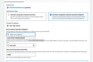 AWS: Accessing an EC2 instance in a Private Subnet using Endpoints