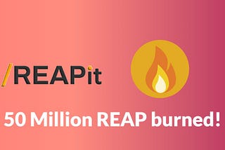 REAP Token BURN UPDATE!