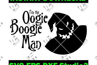 Oogie Boogie - Nightmare Before Christmas- Cutting File in SVG, EPS, DXF, and Studio3 - Cricut, Silhouette Cameo Studio- Instant Download