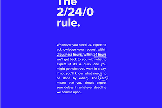 2/24/0: The golden rule for keeping your B2B customers happy.