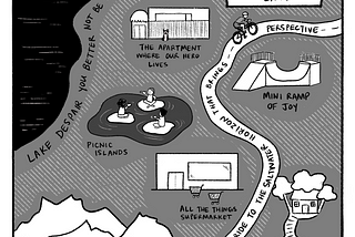 Fictional Map for The Great Upside Down Land