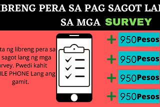 Kumita ng libre 1,000 pesos sa pag sagot lang sa mga survey.