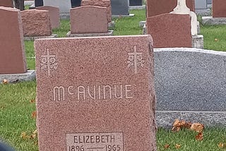 In Memory of Elizebeth McAvinue: 1896–1965