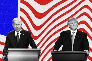 Visualization of networks related to the presidential debate.