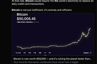 Why bitcoin is extremely energy efficient and why it’s transaction number capacity is perfectly…