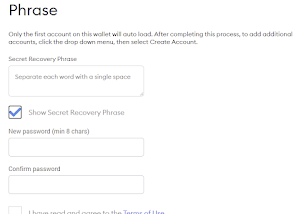 Importing DeFi wallet into metamask
