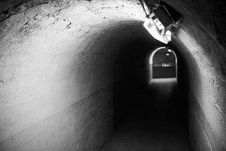 A tunnel in a bunker
