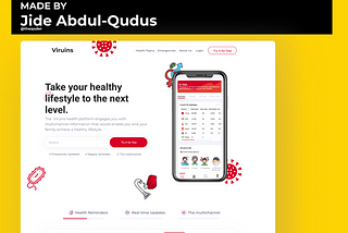 UI: Viruins — A healthy life app/website.