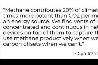 Flaring Concentrated Sources of Methane Gas to Preserve Our Biodiversity: An Interview with Olya…