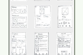 Paper sketching, Low-fidelity wireframing in Figma