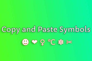 A Huge List of Symbols and Emoji You Can Copy & Paste With Unicode