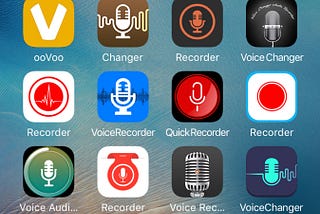 UI research of voice recording