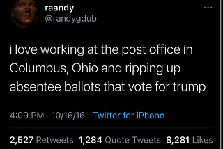 Fake News: Postal Worker Destroying Republican Ballots.