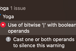 Xcode 14.3 Use of bitwise ‘|’ with boolean operands