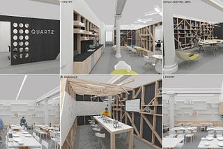 Renderings of the new Quartz office