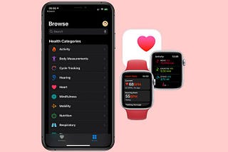 Apple Health app on iPhone and Apple Watch
