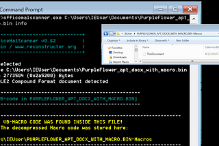 Malware Analysis of a Microsoft Word document with embedded macro