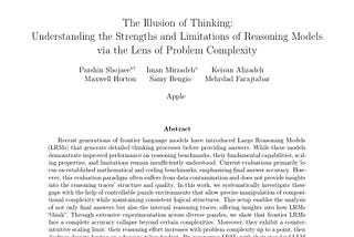 Apple’s ‘LLMs don’t reason’ paper is highly flawed. And mischievous.
