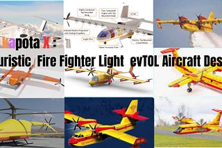 MN kapota X : Futuristic Fire Fighter Light evTOL Aircraft Design