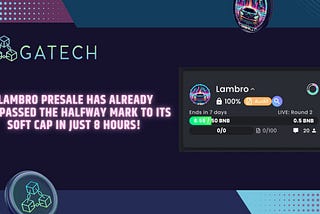 We're excited to announce that the Lambro presale has already surpassed the halfway mark to its…
