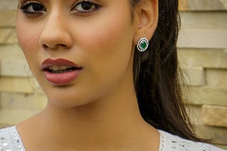 green colour earrings