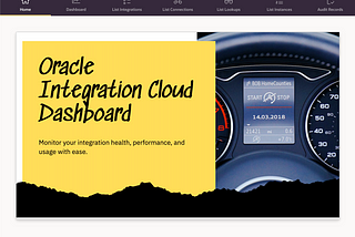 Oracle APEX: Oracle Integration Cloud (OIC) Monitoring Dashboard