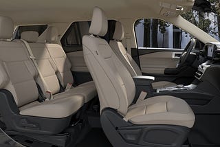 A vehicle interior in ‘sandstone’ or light tan.