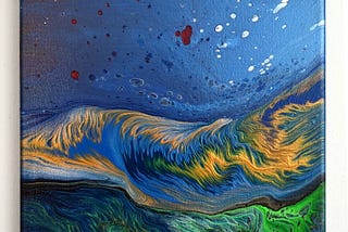 Combine Two Basic Acrylic Pouring Techniques to Create a Beautiful Abstract Landscape