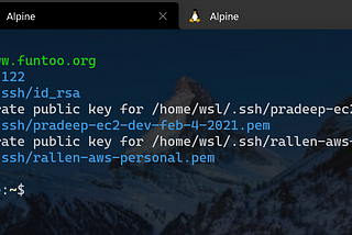 Keychain: Manage SSH Agent Sessions in Alpine Linux