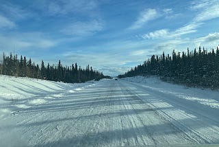 The Alaskan Highway in Winter