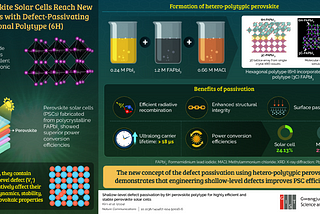 GIST Researchers Develop New Defect Passivation Strategy for Perovskite Solar Cells