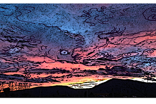 A Battle at sunset