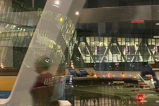 Author’s picture of a busy airport