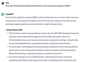 Financial Market Analysis using Large Language Models