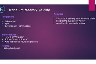 Monthly Routine (November 2022)