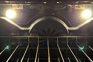 The interior of my oven.