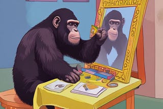 The self-portrait of the Ape