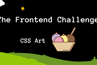 A frontend challenge poster with sundae ice cream illustration