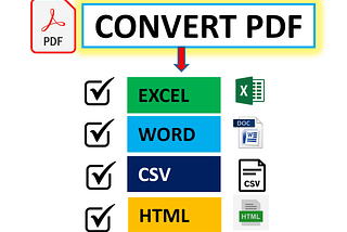 I will convert PDF to Excel and PDF to Word