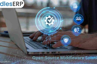 Illustration depicting modern middleware architecture integrating cloud, AI, and APIs to enable seamless enterprise connectivity in 2025.