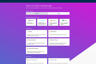 Introduction to Begin: Create, build & deploy applications at scale