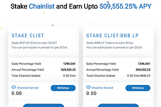 Introducing Staking and governance with Chainlist.finance