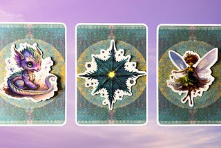 Three oracle pick a card piles: pile 1 — dragon, pile 2 — star, and pile 3 — fairy