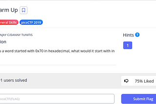 Lets Warm Up- PicoCTF Writeup